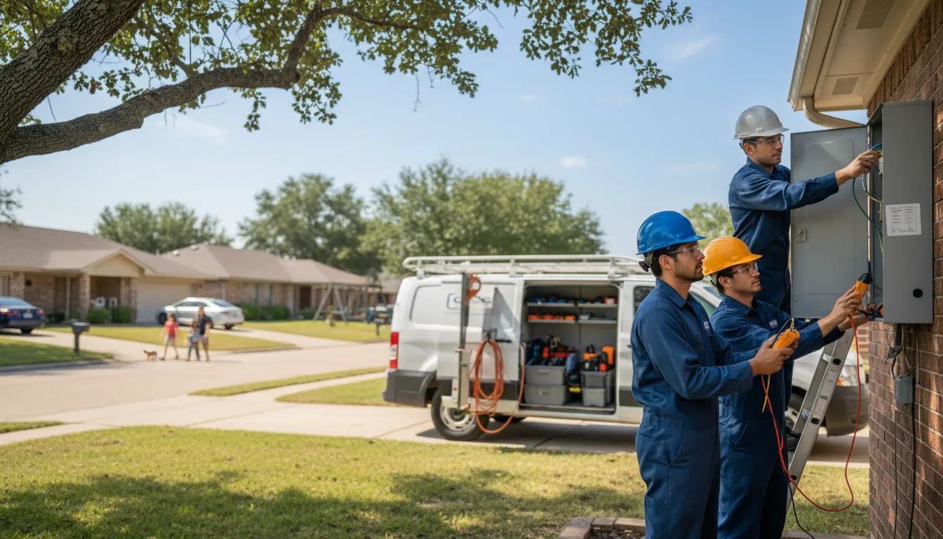 Certified electrician providing emergency electrical services in Graford, TX